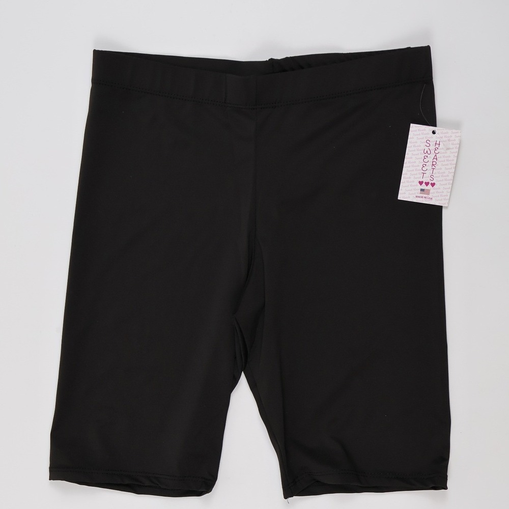 Sweet Hearts Bike Shorts Black Solid Large NWT